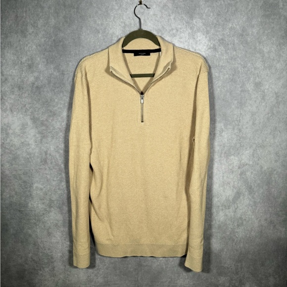 New Jack & Jones Half-Zip Sweater Beige, Size Large! - Picture 1 of 2